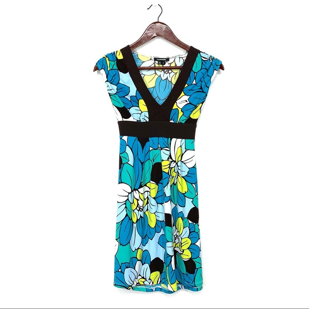 Leaving My Closet In December Vintage Y2K My Michelle Blue Flower Print Dress